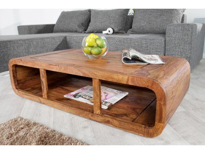 Masivní konferenční stůl Curved II 100 cm palisandr