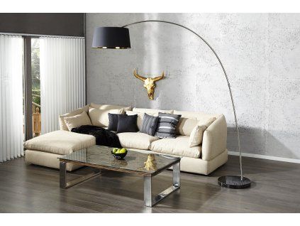 Stojací lampa Forma černá/zlatá