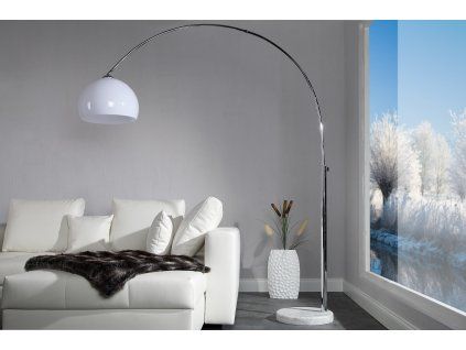Moderní stojací lampa Big Bow II 175-205cm bílá