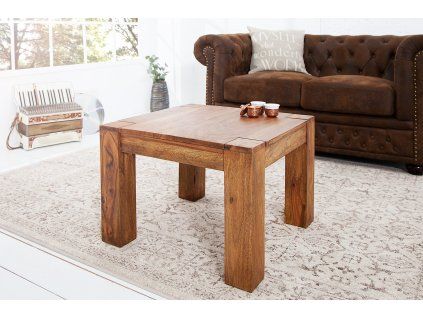 Masivní konferenční stolek Makassar 60 cm natur