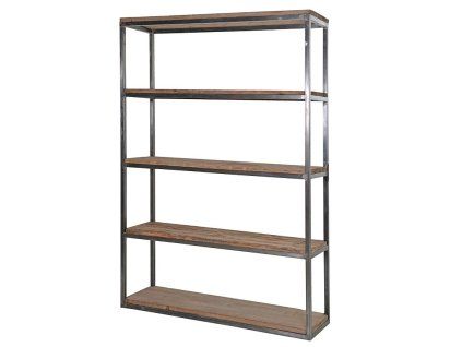 Stylová otevřená knihovna Rustic