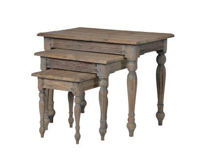 Set tří vintage stolků Rustic