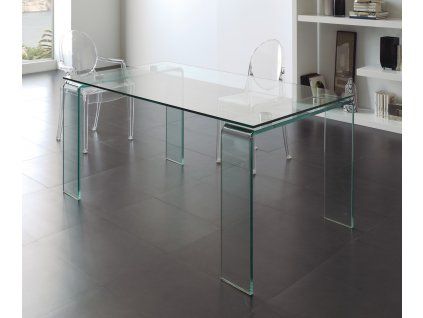 Designový skleněný jídelní stůl Spirit 160cm