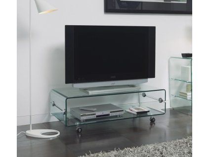 Designový skleněný TV stolek Spirit 100 cm