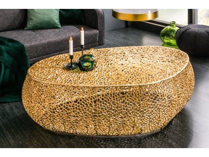 Designový konferenční stolek Esme 122 cm zlatá