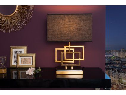 Designová stolní lampa Viena 56cm zlatá