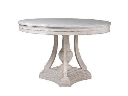 Provence bílý jídelní stůl Fontes 120cm kulatý