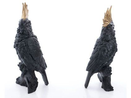 Stylová dekorační soška Dark Parrot 33cm 