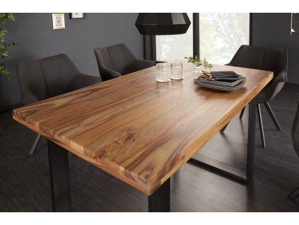Masivní jídelní stůl Aero Industrial 120cm palisandr