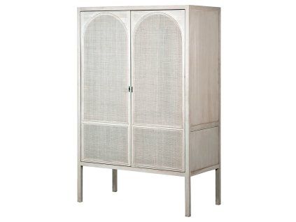 Venkovská šatní skříň White Wash Rattan 200cm