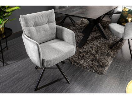 Designová otočná židle Big Gina šedá