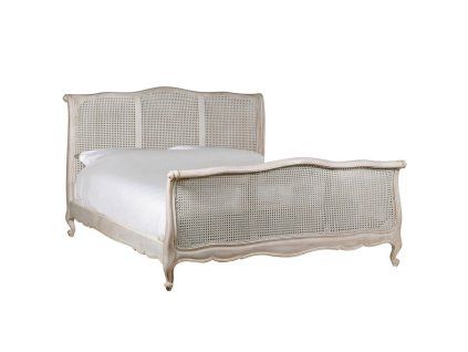 Luxusní bílá postel Rattan Fontes 180cm ratan