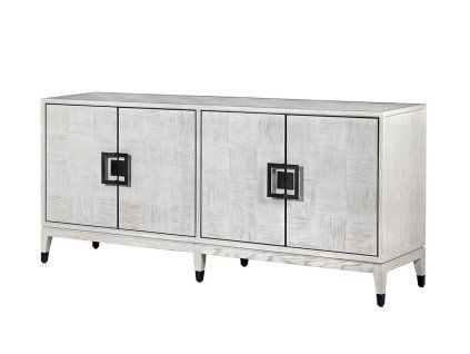 Luxusní dýhovaný příborník Pandora 193cm bílý dub