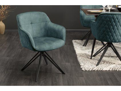 Designová otáčecí židle Claudia petrolejová