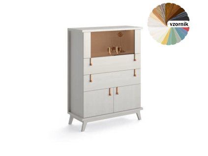 Stylová nízká vitrína Prisma 103cm zakázková