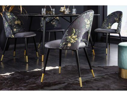 Designová židle Flower květinový vzor