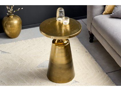 Příruční stolek Abby 40 cm zlatý kovový design