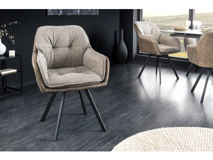 Designová otočná židle Lone béžová