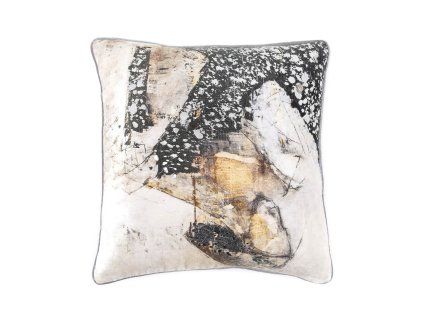 Stylový polštář Delhi Plateado 45x45cm abstraktní
