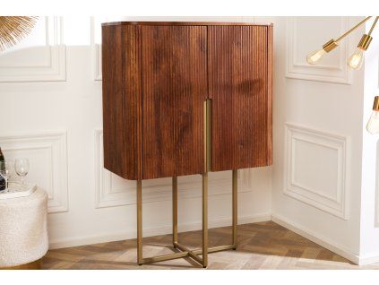 Art-Deco obývací skříňka Gold Carltone mango