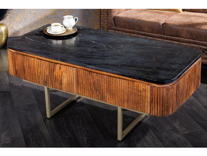 Konferenční stolek Marble Carltone 110 cm mramor