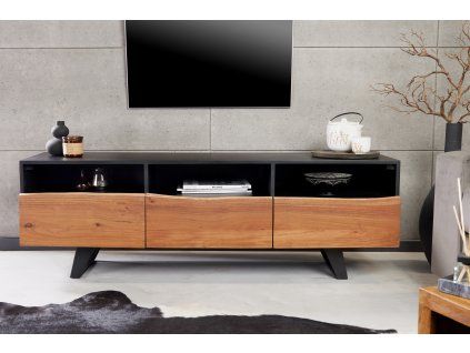 Designový TV stolek Arte 140cm černý/akácie