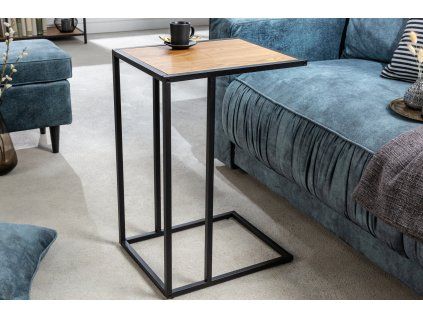 Příruční stolek Europe Slim 63 cm černý/ dub