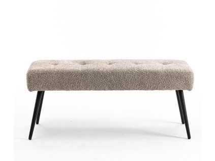 Stylová čalouněná lavice Boutique Teddy 100cm béžová bouclé