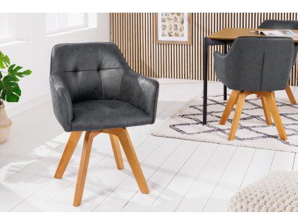 Designová jídelní židle Lone šedá