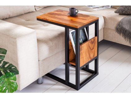 Příruční stolek Concierge 45 cm palisandr s držákem na časopisy