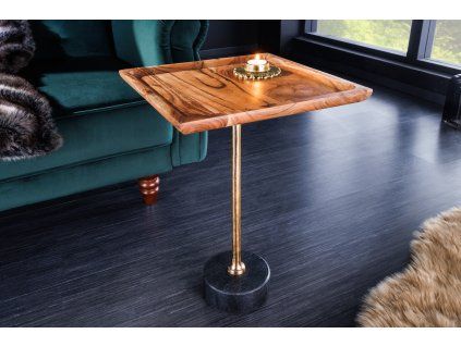 Moderní příruční stolek mrasiv/kov/mramor. Elegantní stolek do obývacího pokoje.