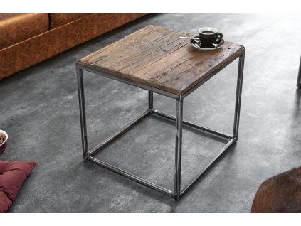 Příruční stolek Barracuda 50 cm čtvercový recyklovaný teak