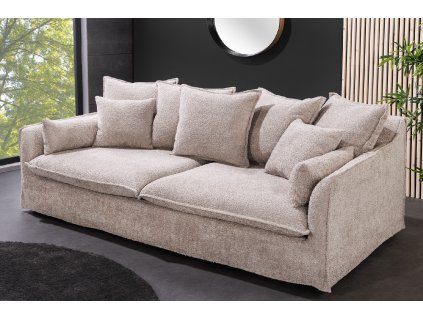 Luxusní pohodlná sedačka Heaven krémové barvy.