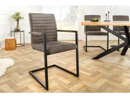 Pohupovací židle Arrane taupe područky