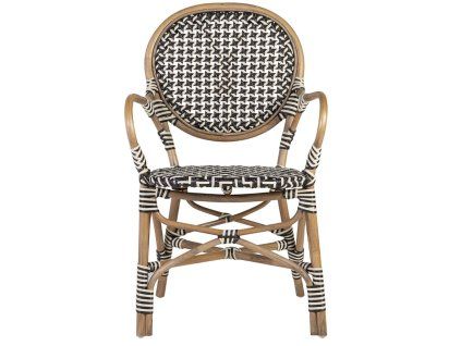 Designová ratanová židle s područkami