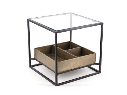 Pomocný stolek v antickém stylu s podnosem 40 cm