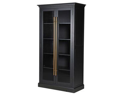 Luxusní knihovna Exyra 230 cm černá glazovaná