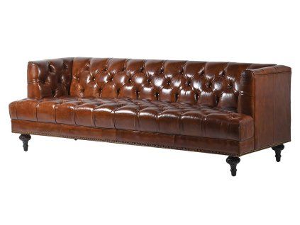 Luxusní kožená sedačka Nira Chesterfield 210 cm