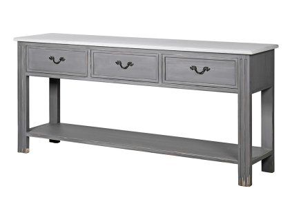 Elegantní konzolový stolek s mramorovou deskou