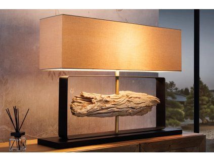 tolní lampa Rousalia disponuje elegantním béžovým stínítkem