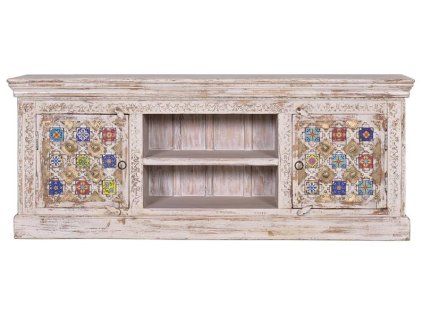 Dřevěný vintage stolek Bakhra 150 cm orientální