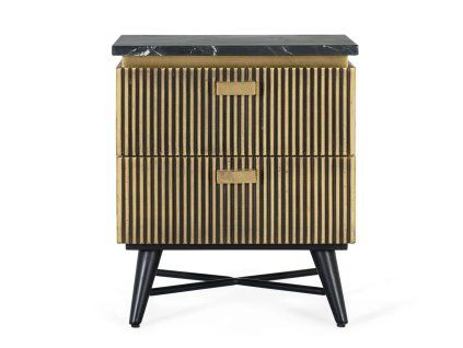 Luxusní Art-Deco příruční stolek s mramorovou deskou