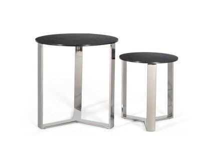 Moderní set kovových stolků Lucy