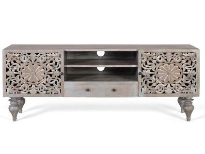 Dřevěný vintage TV stolek Valsad 150 cm mango