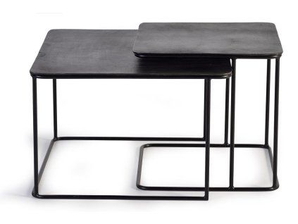 Set 2 designových stolků Nova 62 cm industriální