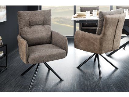 Designová otočná židle Big Gina taupe