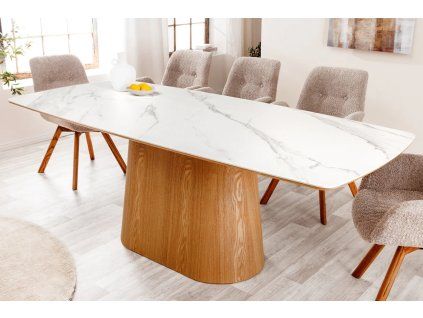 Designový jídelní stůl Regiona s mramorovým efektem