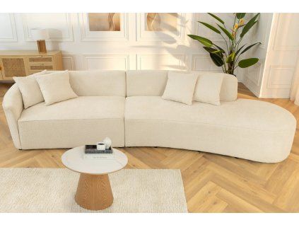 Luxusní designová sedačka Asta 330 cm béžová