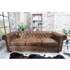 Luxusní pohovka Chesterfield 3 hnědá 205 cm
