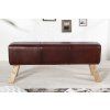 Stylová lavice Bock II 120cm brown kůže